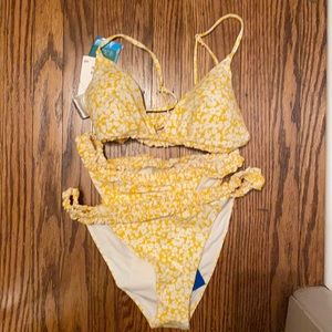 H&M Yellow floral bikini